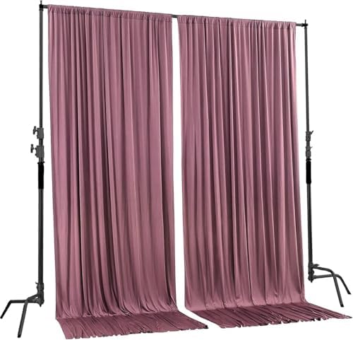 . 10 feet x 8 feet IFR Polyester Backdrop Drapes Curtains Panels with Rod Pockets - Wedding Ceremony Party Home, alternate