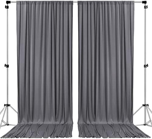 . 10 feet x 8 feet IFR Polyester Backdrop Drapes Curtains Panels with Rod Pockets - Wedding Ceremony Party Home
