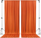. 10 feet x 8 feet Polyester Backdrop Drapes Curtains Panels with Rod Pockets - Wedding Ceremony Party Home