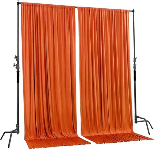 . 10 feet x 8 feet Polyester Backdrop Drapes Curtains Panels with Rod Pockets - Wedding Ceremony Party Home, alternate view 2