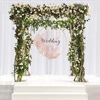 10 ft × 10 ft White Backdrop Curtain for Wedding Decor Holiday Party - White Wedding Backdrop Polyester, alternate view 4