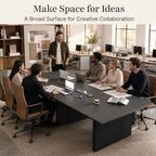 10 FT Boardroom Conference Table with Dual Power Hubs, Black Oak, alternate view 7