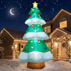 10 FT Christmas Inflatables Tree Decorations, Giant Blow-Up Tree Yard Decor in Green