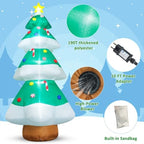 10 FT Christmas Inflatables Tree Decorations, Giant Blow-Up Tree Yard Decor in Green, alternate view 3