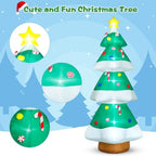 10 FT Christmas Inflatables Tree Decorations, Giant Blow-Up Tree Yard Decor in Green, alternate view 5