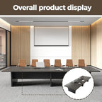 10 ft Conference Table for 10 People, Large Meeting Table with Built-In Power Outlet, Cable Management & 2-Inch, alternate