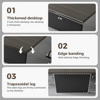 10 ft Conference Table for 10 People, Large Meeting Table with Built-In Power Outlet, Cable Management & 2-Inch, alternate