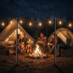 10 ft Outdoor String Light Poles for Outside, 2 Pack Metal Light Poles, alternate view 6