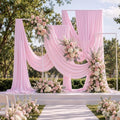 10 ft x 10 ft Baby Pink Backdrop Curtains for Parties, Wrinkle Free Light Pink Photography Backdrop Drapes for