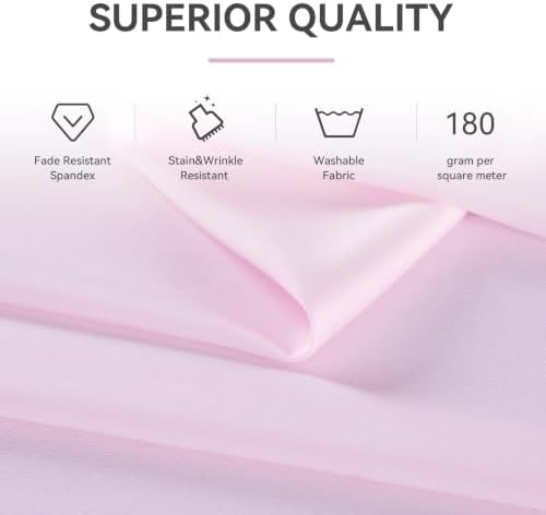 10 ft x 10 ft Baby Pink Backdrop Curtains for Parties, Wrinkle Free Light Pink Photography Backdrop Drapes for, alternate