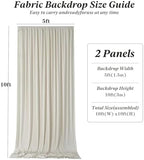 10 ft x 10 ft Wrinkle Free Beige Backdrop Curtain for Parties, 2 Panels 10ft Polyester Beige Photo Backdrop, alternate view 2