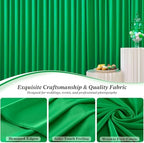 10 ft x 10 ft Wrinkle Free Green Backdrop Curtain for Parties, 2 Panels 10ft Polyester Green Photo Backdrop, alternate view 4
