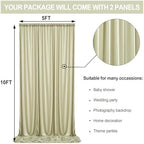 10 ft x 10 ft Wrinkle Free Light Green Backdrop Curtain for Parties, Thick Green Polyester Photo Backdrop Drapes, alternate