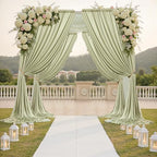 10 ft x 10 ft Wrinkle Free Light Green Backdrop Curtain for Parties, Thick Green Polyester Photo Backdrop Drapes, alternate