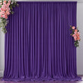 10 ft x 10 ft Wrinkle Free Purple Backdrop Curtain for Parties, Polyester Purple Photo Backdrop Drapes for