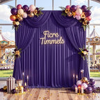 10 ft x 10 ft Wrinkle Free Purple Backdrop Curtain for Parties, Polyester Purple Photo Backdrop Drapes for, alternate view 6