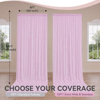 10 ft x 20 ft Baby Pink Backdrop Curtains for Parties, Wrinkle Free Light Pink Photography Backdrop Drapes for, alternate