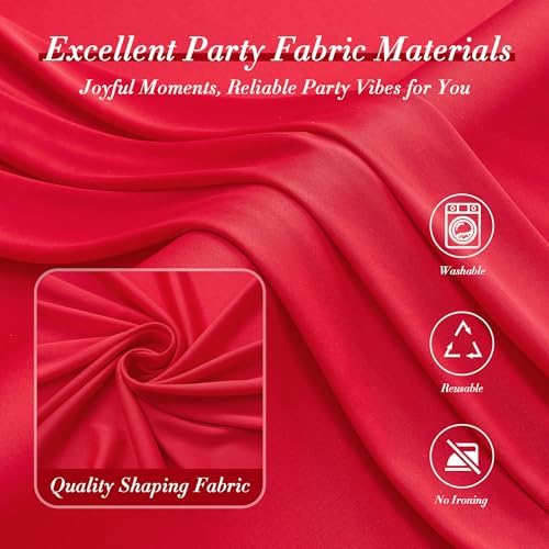 10 ft x 20 ft Wrinkle Free Red Backdrop Curtain for Parties, Polyester Photography Backdrop Drapes for Birthday, alternate