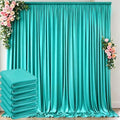 10 ft x 30 ft Wrinkle Free Turquoise Backdrop Curtain for Parties, Thick Polyester Teal Photo Backdrop Drapes,6