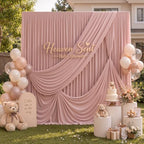 10 ft x 50 ft Dusty Pink Backdrop Curtains for Parties, Wrinkle Free Dusty Pink Photography Backdrop Drapes for, alternate