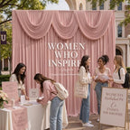 10 ft x 50 ft Dusty Pink Backdrop Curtains for Parties, Wrinkle Free Dusty Pink Photography Backdrop Drapes for, alternate