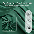 10 ft x 8 ft Wrinkle Free Hunter Green Backdrop Curtain for Parties, Fabric Dark Green Photo Backdrop Drapes 2, alternate