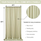 10 ft x 8 ft Wrinkle Free Light Green Backdrop Curtain for Parties, Light Green Polyester Photo Backdrop Drapes, alternate