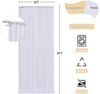 10 ft x 8 ft Wrinkle Free White Backdrop Curtain for Wedding Parties, Polyester Photography Backdrop Drapes for, alternate