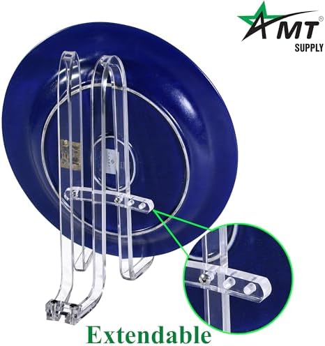 10 Inch 2 Pack Plate Stands for Display - Holder Stand + Acrylic Frame Holder Picture, Decorative Plate, Book, alternate view