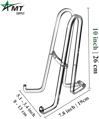 10 Inch 2 Pack Plate Stands for Display - Holder Stand + Acrylic Frame Holder Picture, Decorative Plate, Book, alternate view