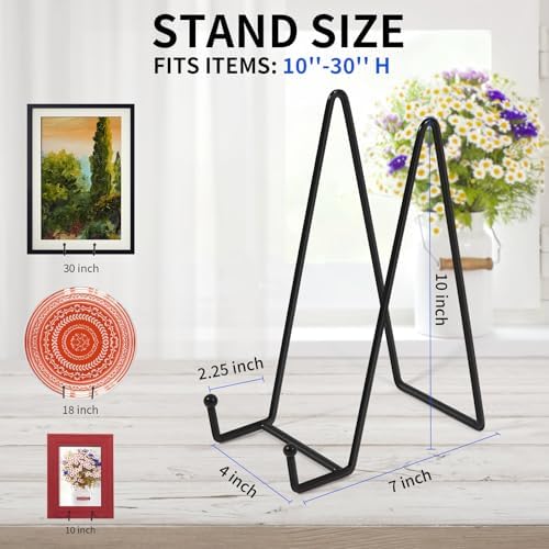 10 Inch 3 Pack Large Black Table Easel Plate Stands for Display Plate Holder Display Stand for Decorative Plate, alternate