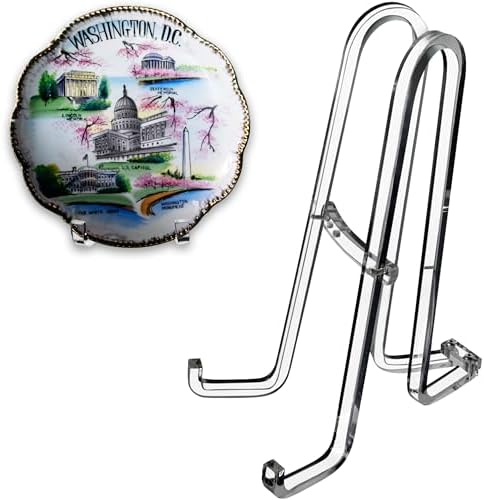 10 Inch Acrylic Plate Display Stand - Holder + Frame, Picture, Decorative Plate, Book, Photo Easel in 10 Inch