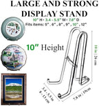 10 Inch Acrylic Plate Display Stand - Holder + Frame, Picture, Decorative Plate, Book, Photo Easel in 10 Inch, alternate view