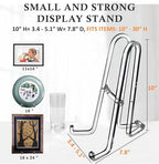 10 Inch Acrylic Plate Display Stand - Holder + Frame, Picture, Decorative Plate, Book, Photo Easel in 10 Inch, alternate view