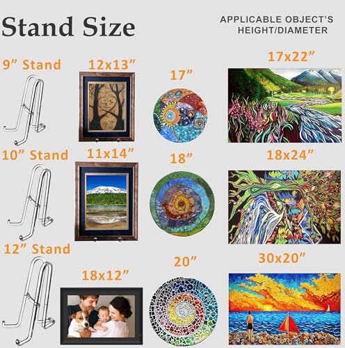 10 Inch Acrylic Plate Display Stand - Holder + Frame, Picture, Decorative Plate, Book, Photo Easel in 10 Inch, alternate view
