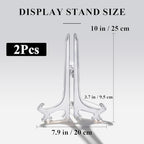 10 Inch Clear Acrylic Plate Stands for Display Holders 2pcs in Clear, alternate view 3