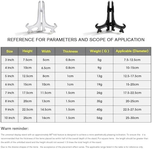10 Inch Clear Acrylic Plate Stands for Display Holders 2pcs in Clear, alternate view 6