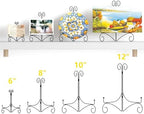 10 Inch Display Plate Holder with Folding Design, Metal Table Stand for Home Decoration, Picture Easel, Photo, alternate view