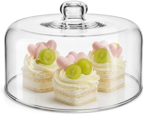 10 Inch Glass Cake Dome Cover in Clear