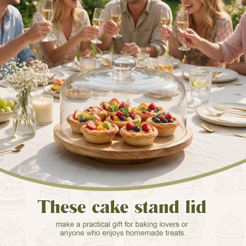 10 Inch Glass Cake Dome Cover in Clear, alternate view 2