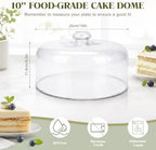 10 Inch Glass Cake Dome Cover in Clear, alternate view 3