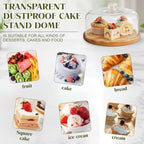 10 Inch Glass Cake Dome Cover in Clear, alternate view 5
