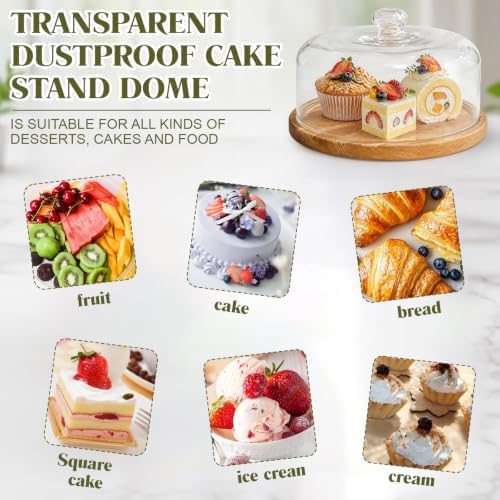 10 Inch Glass Cake Dome Cover in Clear, alternate view 5