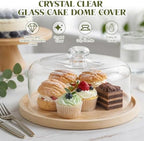 10 Inch Glass Cake Dome Cover in Clear, alternate view 6
