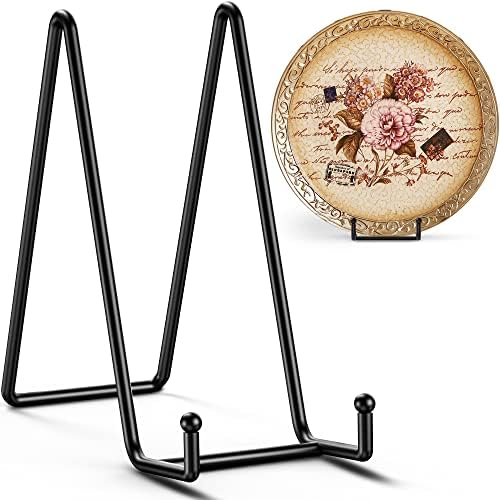 10 Inch Large Plate Stands for Display - Metal Plate Holder Display Stand + Picture Frame Holder Stand + Small