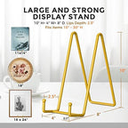 10 Inch Large Plate Stands/Holder for Display - Metal Picture Frame Holder Stand + Small Easels for Decorative, alternate