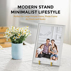 10 Inch Large Plate Stands/Holder for Display - Metal Picture Frame Holder Stand + Small Easels for Decorative, alternate