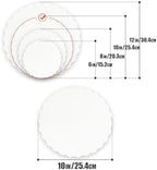 10 Inch White Wave Cake Boards Round 50-Packs Circles Rounds Base Food-Grade Cardboard Wave Cake Plate(Thinner, alternate