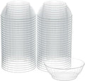 10 Oz Clear Plastic Bowls - 50 Pack disposable bowls - Premium Hard Small Plastic Bowls - Heavy Duty Ice Cream