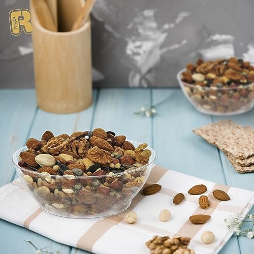 10 Oz Clear Plastic Bowls - 50 Pack disposable bowls - Premium Hard Small Plastic Bowls - Heavy Duty Ice Cream, alternate